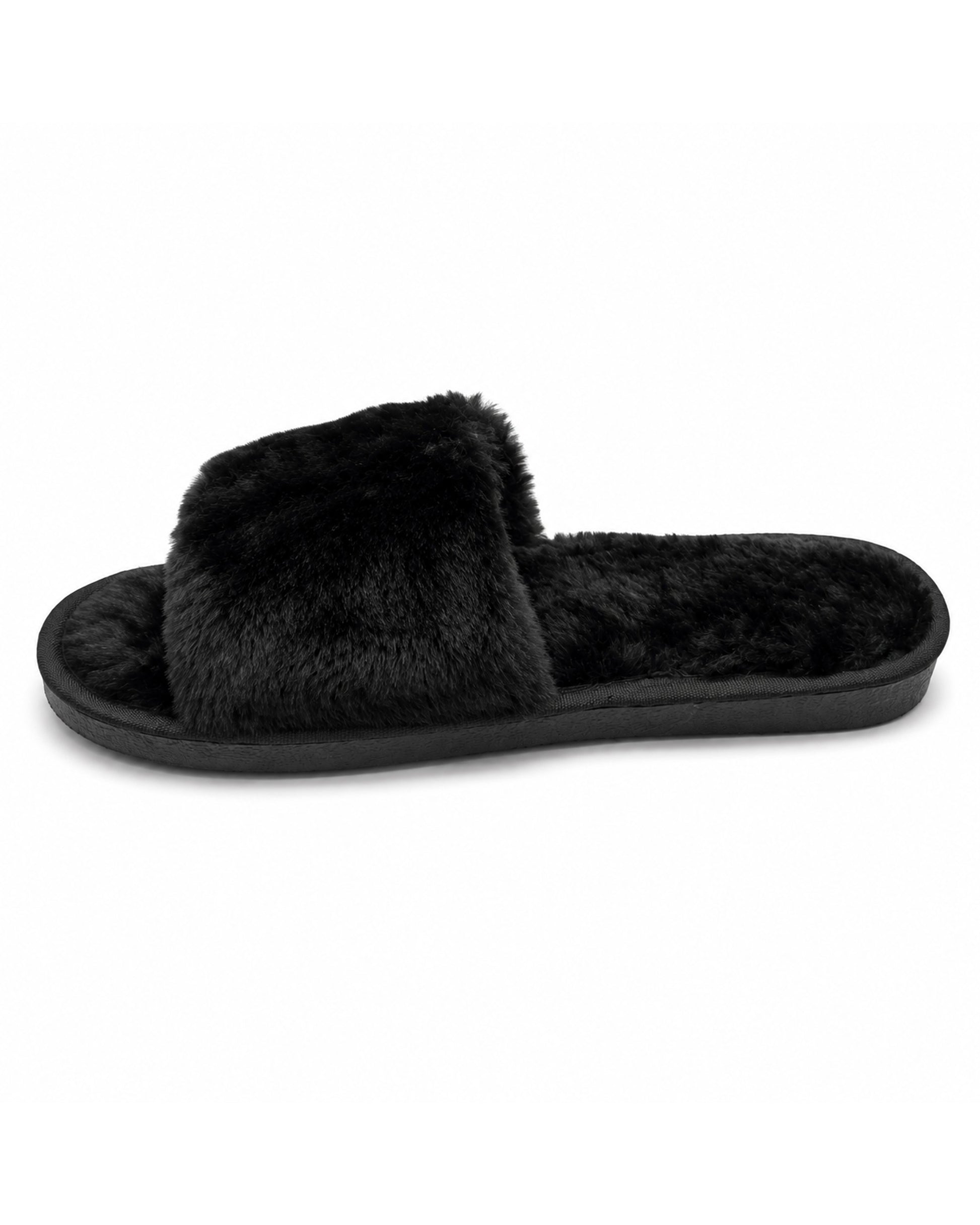 Black bulk wholesale slippers USA.