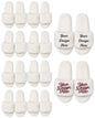 Set of 10 ivory slippers.