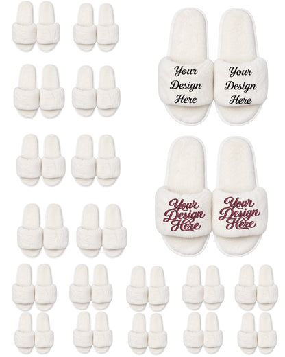 Set of 20 ivory slippers.
