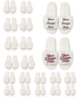 Set of 20 ivory slippers.